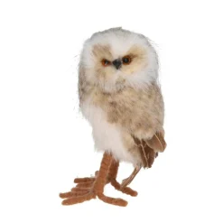 Père Noël, Animaux Et Personnage|KOOPMAN Chouette de Noël à poser (H18 cm) Colette doux plumage Beige