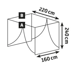 Moustiquaire|LUANCE Ciel de lit moustiquaire pour lit 2 personnes (H240 cm) Lio Blanc