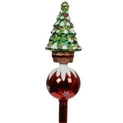 Cimier De Sapin|KAEMINGK Cimier de sapin en verre Décorations de Noël Vert et rouge Multicolore