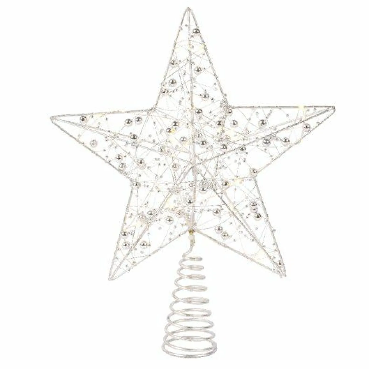 Cimier De Sapin|KAEMINGK Cimier de sapin lumineux Angie et blanc chaud Argent