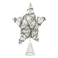 Cimier De Sapin|Feeric Lights & Christmas Cimier de sapin Rotin pailleté Blanc