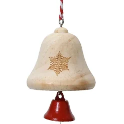 Décoration De Sapin|KAEMINGK Clochette à suspendre en (H5 cm) La Clusaz Bois