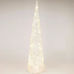 Déco Et Objet Lumineux|KOOPMAN Cône lumineux sur piles 40 micro LED (H80 cm) Éclats Blanc chaud