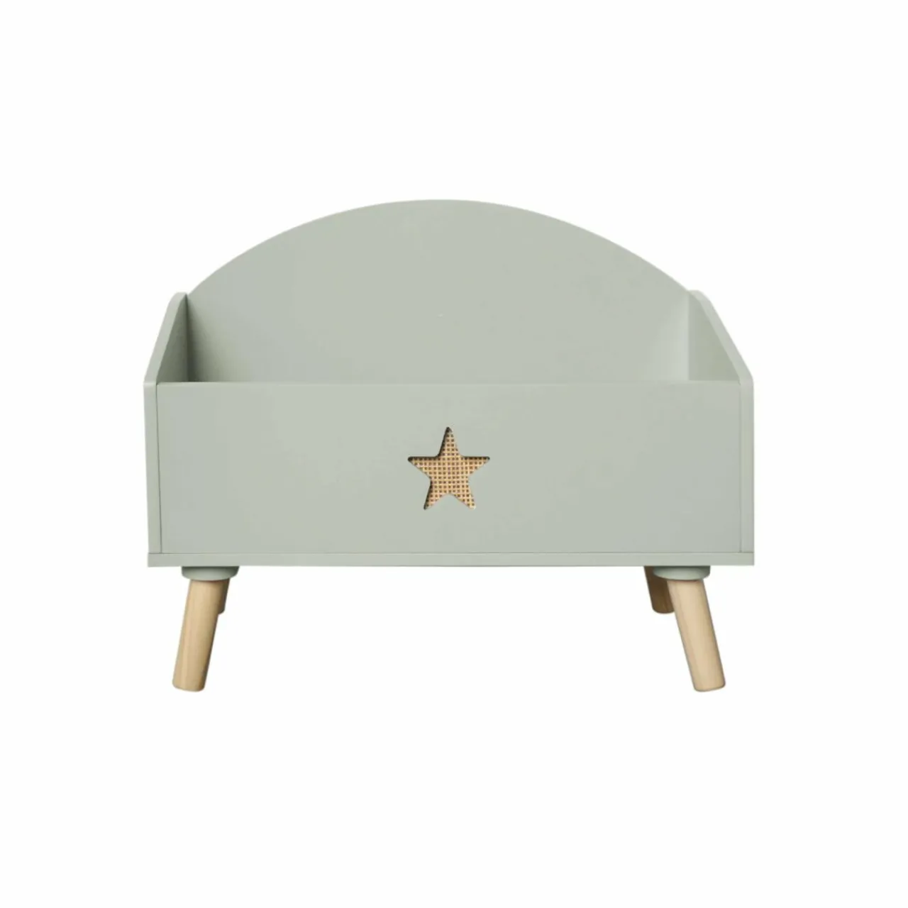 Petit Meuble Enfant|EMINZA Coffre à jouet ou enfant bois (H44 cm) Stars Vert