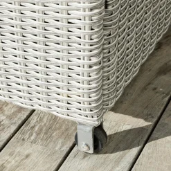 Coffre De Rangement|MOBELLIA Coffre de rangement extérieur en résine tressée Calvi Gris