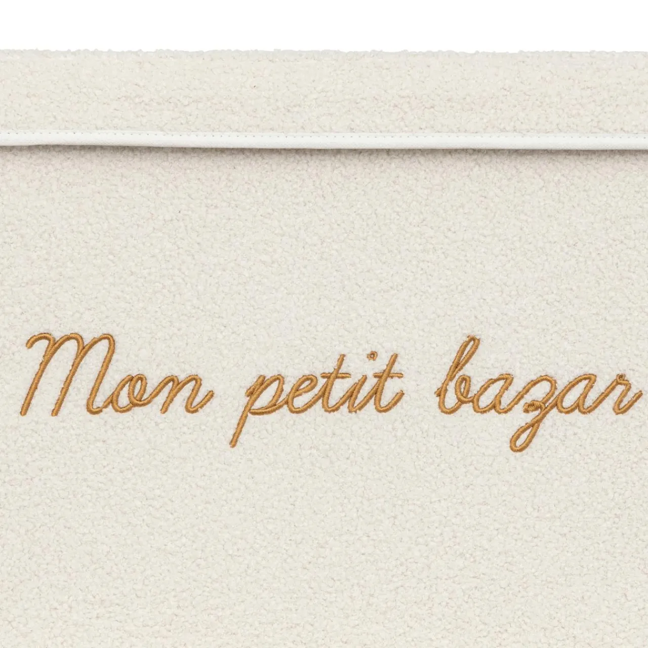 Rangement Enfant|Atmosphera cru017dateur d'intu017drieur for kids Coffre de rangement pliable enfant bouclette (36 x 57 cm) Yuma Blanc