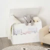 Petit Meuble Enfant|Atmosphera createur d'interieur for kids Coffre enfant bois (H38 cm) Evan Blanc