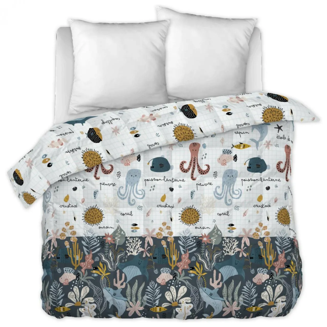 Linge De Lit Enfant|Linge De Lit Enfant|L'EFFET PAPILLON Couette imprimée enfant (260 x 240 cm) Octopia Multicolore