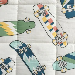 Linge De Lit Enfant|Linge De Lit Enfant|l'Effet Papillon Couette imprimée enfant coton (140 x 200 cm) California Bleu