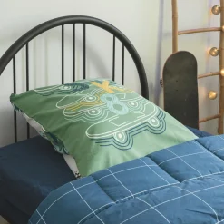 Linge De Lit Enfant|Linge De Lit Enfant|l'Effet Papillon Couette imprimée enfant coton (140 x 200 cm) California Bleu