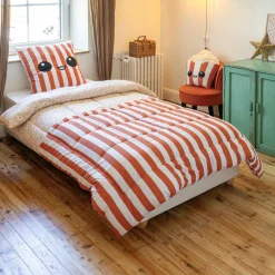 Linge De Lit Enfant|Linge De Lit Enfant|L'EFFET PAPILLON Couette imprimée enfant et une taie d'oreiller (140 x 200 cm) Fresh popcorn Rouge