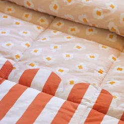 Linge De Lit Enfant|Linge De Lit Enfant|L'EFFET PAPILLON Couette imprimée enfant et une taie d'oreiller (140 x 200 cm) Fresh popcorn Rouge