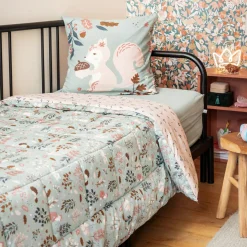 Linge De Lit Enfant|Linge De Lit Enfant|L'EFFET PAPILLON Couette imprimée enfant et sa taie d'oreiller (140 x 200 cm) Tamia Multicolore