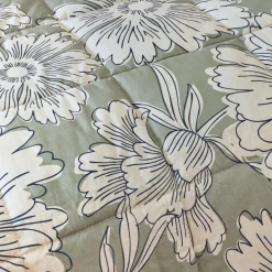 Couette, Oreiller, Traversin|EMINZA Couette imprimée et deux taies d'oreiller coton (200 x 200 cm) Lara Vert