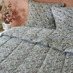 Couette, Oreiller, Traversin|L'EFFET PAPILLON Couette imprimée tempérée (140 x 200 cm) et une taie coton Malia Multicolore