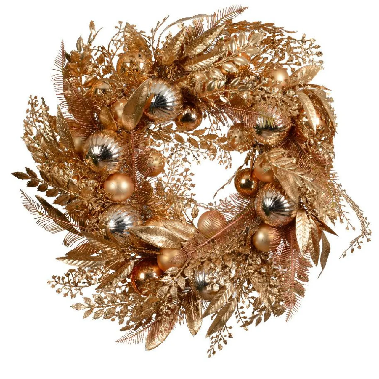 Couronne De Noël|KAEMINGK Couronne de Noël (D50 cm) Majesty cuivré Or