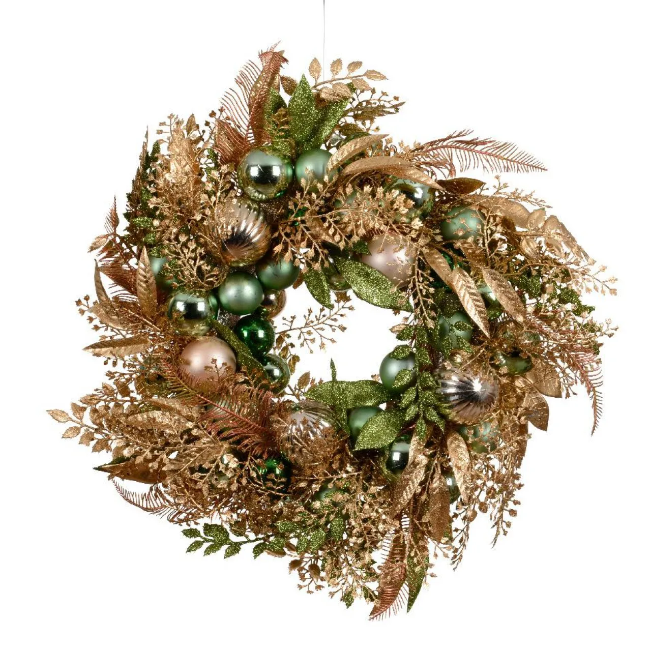 Couronne De Noël|KAEMINGK Couronne de Noël (D50 cm) Majesty et doré Vert