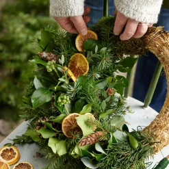 Couronne De Noël|KAEMINGK Couronne de Noël en paille (D30 cm) à décorer Naturel