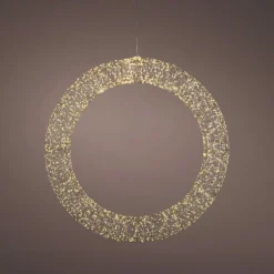 Personnage, Objet Grand Format|Couronne De Noël|KAEMINGK Couronne de Noël Géante lumineuse Micro 1800 LED (D116 cm) Éclats et blanc chaud Argent