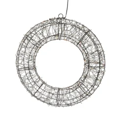 Couronne De Noël|Déco Et Objet Lumineux|KOOPMAN Couronne de Noël lumineuse 500 micro LED (D38 cm) Star Light et blanc chaud Noir