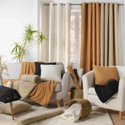 Coussin Bas, Bloc Porte|douceur d'intu017drieur Coussin bas de porte bouclette (80 x 10 cm) Wooly Beige