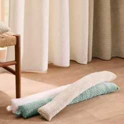 Coussin Bas, Bloc Porte|douceur d'intu017drieur Coussin bas de porte flanelle (80 x 10 cm) Flanela Beige