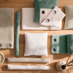 Coussin Bas, Bloc Porte|douceur d'intu017drieur Coussin bas de porte flanelle (80 x 10 cm) Flanela Ecru