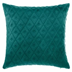 Coussin Et Housse|ATMOSPHERA Coussin carré (40 cm) 3D Losange Bleu canard