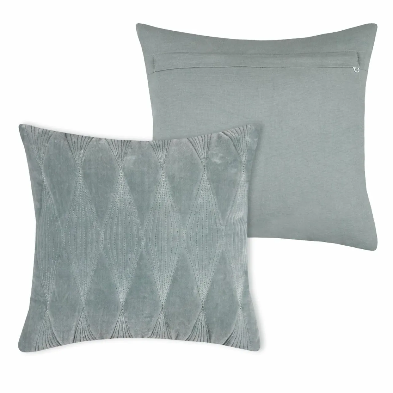Coussin Et Housse|LOVELY CASA Coussin carré (40 cm) Naomie Vert Jade