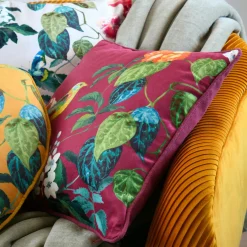 Coussin Et Housse|STOF Coussin carré (40 x 40 cm) Emmy Bordeaux