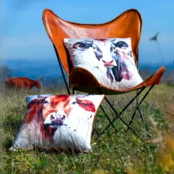 Coussin Et Housse|STOF Coussin carré (50 x 50 cm) Fernande Marron Cognac