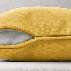 Coussin Et Housse|EMINZA Coussin carré (50 x 50 cm) Minuit Jaune ocre