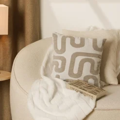 Coussin Et Housse|Atmosphera, cru017dateur d'intu017drieur Coussin carré (40 x 40 cm) Safina Beige