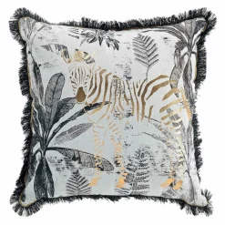Coussin Et Housse|DOUCEUR D'INTERIEUR Coussin carré (45 x 45 cm) Zebrion Noir