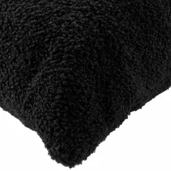 Coussin Et Housse|DOUCEUR D'INTERIEUR Coussin carré bouclette (45 x 45 cm) Wooly Noir