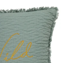 Coussin Et Housse|Atmosphera, cru017dateur d'intu017drieur Coussin carré brodé (45 x 45 cm) Wild Vert céladon