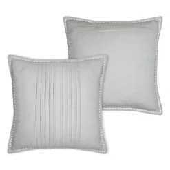 Coussin Et Housse|STOF Coussin carré coton (50 x 50 cm) Joséphine Gris clair