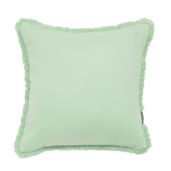 Coussin Et Housse|EMINZA Coussin carré coton (45 x 45 cm) Pixel franges Vert menthe