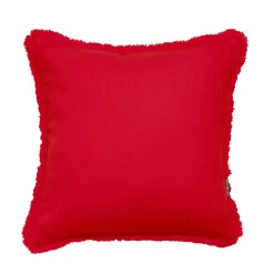 Coussin Et Housse|EMINZA Coussin carré coton (45 x 45 cm) Pixel franges Rouge