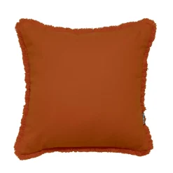 Coussin Et Housse|EMINZA Coussin carré coton (45 x 45 cm) Pixel franges Terracotta