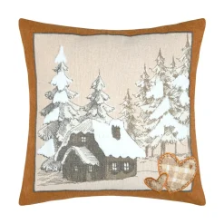 Coussin Et Housse|STOF Coussin carré coton (45 x 45 cm) Wildforest Ecru
