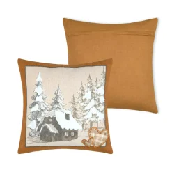 Coussin Et Housse|STOF Coussin carré coton (45 x 45 cm) Wildforest Ecru