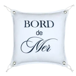 Coussin Et Housse|STOF Coussin carré coton (45 x 45 cm) Bordemer Blanc