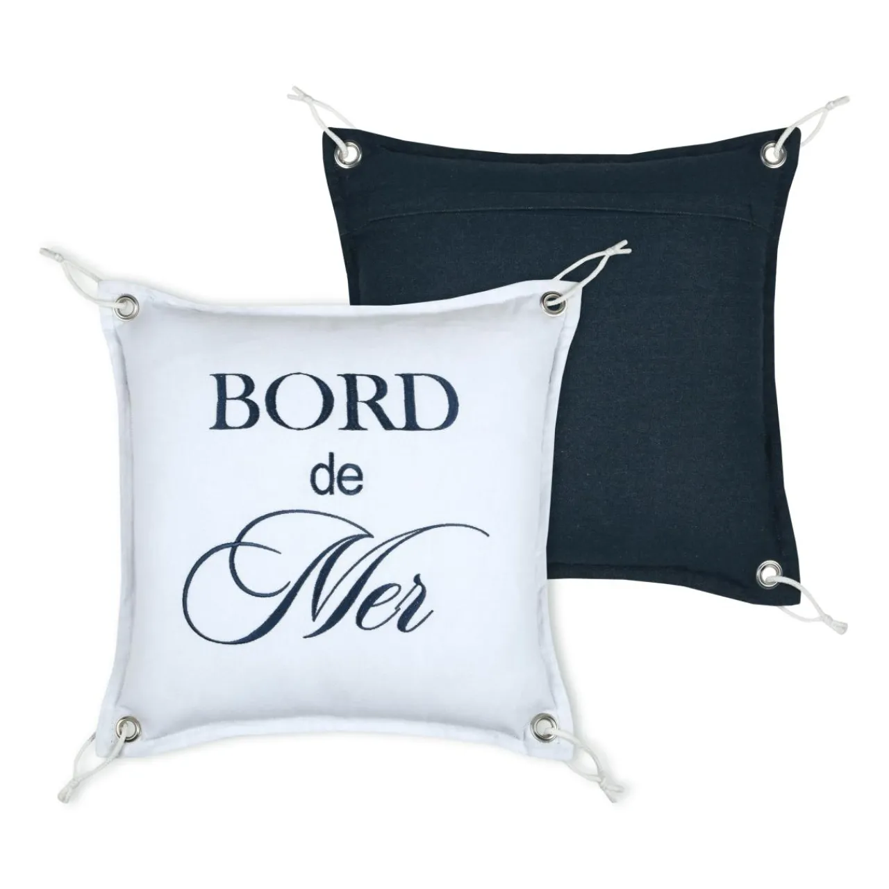 Coussin Et Housse|STOF Coussin carré coton (45 x 45 cm) Bordemer Blanc