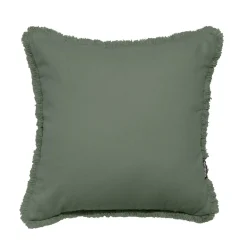 Coussin Et Housse|EMINZA Coussin carré coton (45 x 45 cm) Pixel franges Vert kaki