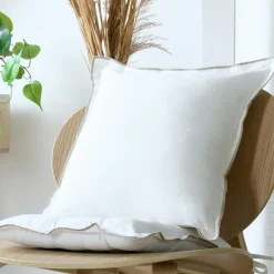 Coussin Et Housse|STOF Coussin carré coton (45 x 45 cm) Helios Blanc