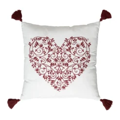 Coussin Et Housse|EMINZA Coussin carré coton (40 x 40 cm) Megeve Rouge