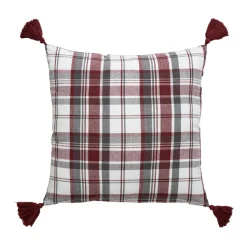Coussin Et Housse|EMINZA Coussin carré coton (40 x 40 cm) Megeve Rouge