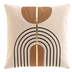 Coussin Et Housse|douceur d'intu017drieur Coussin carré coton (45 x 45 cm) Spyro Ecru