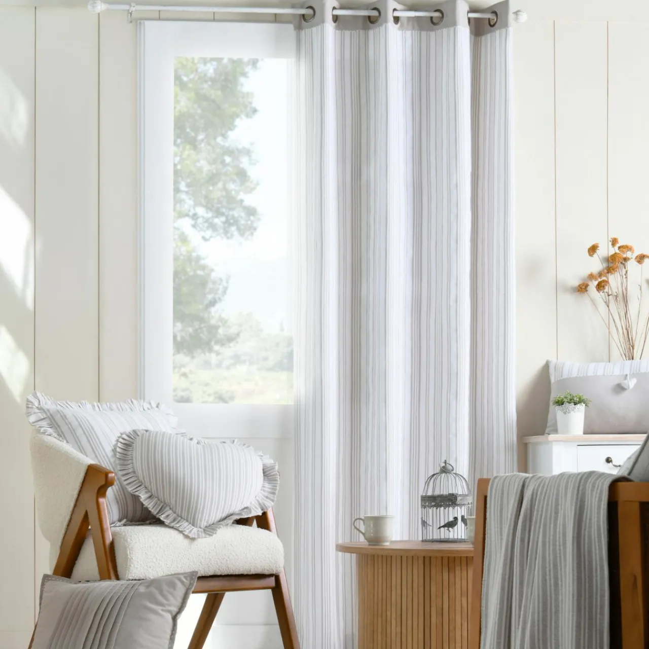 Coussin Et Housse|STOF Coussin carré coton (50 x 50 cm) Joséphine Ecru